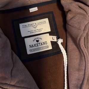 Naketano Brown full zip sweatshirt